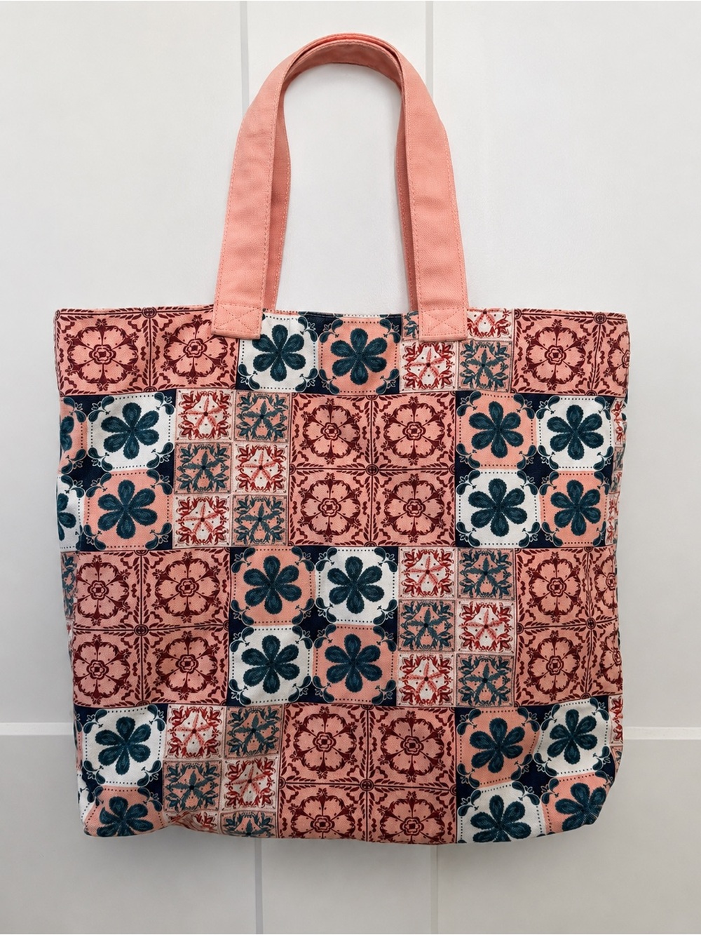 EUC Agua Bendita Patterned Floral Patchwork Target Tote Bag